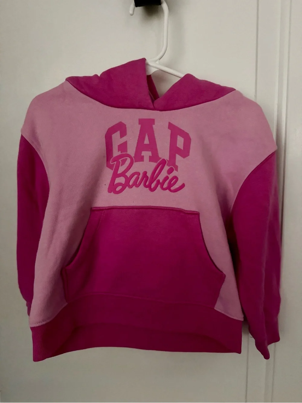 GAP x Barbie Pink Colorblock Hooded Sweatshirt